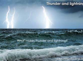 What makes thunder and lightning?