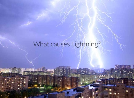 What causes lightning?